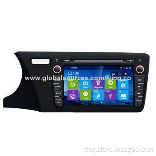 New launched car DVD player for Honda 2014 City with GPS navigation, windows 8 user interface